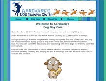 Tablet Screenshot of aardvarksdogtrainingcenter.com